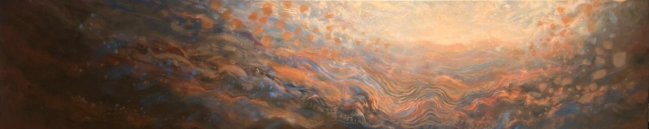 To the ends of the earth, Oil on Canvas, 41 x 198cm